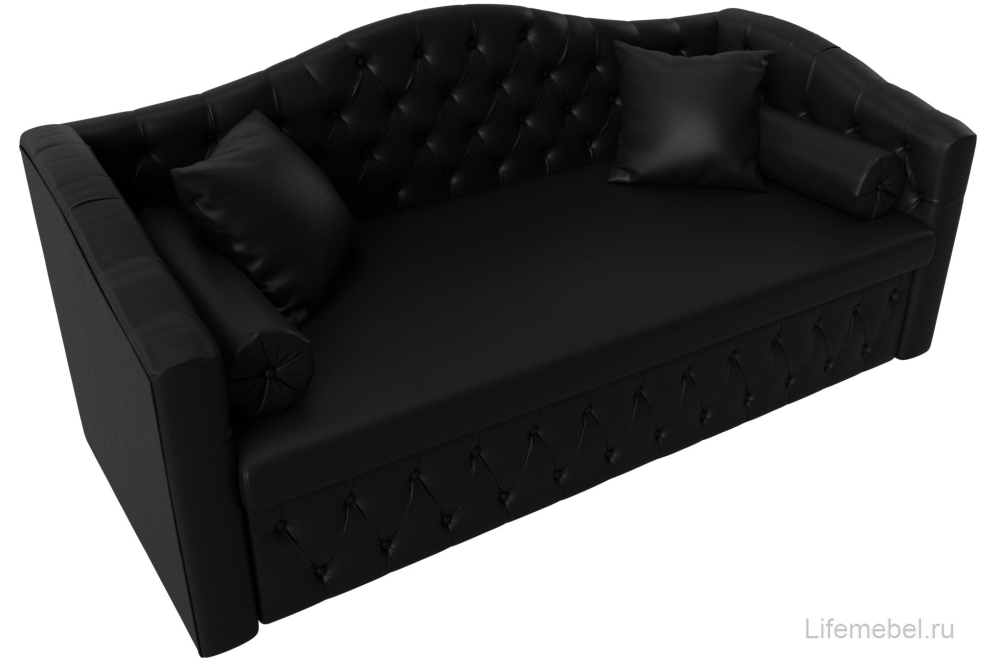 Диван Мечта черная экокожа