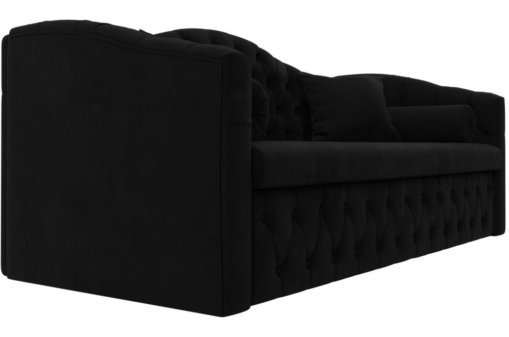 Диван Соната-Софт черный микровельвет