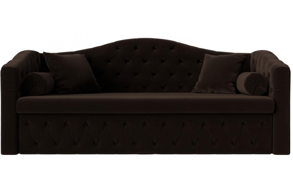 Диван Соната-Софт коричневый микровельвет