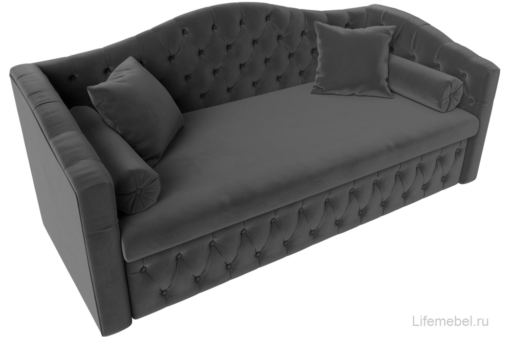 Диван Мечта серый велюр