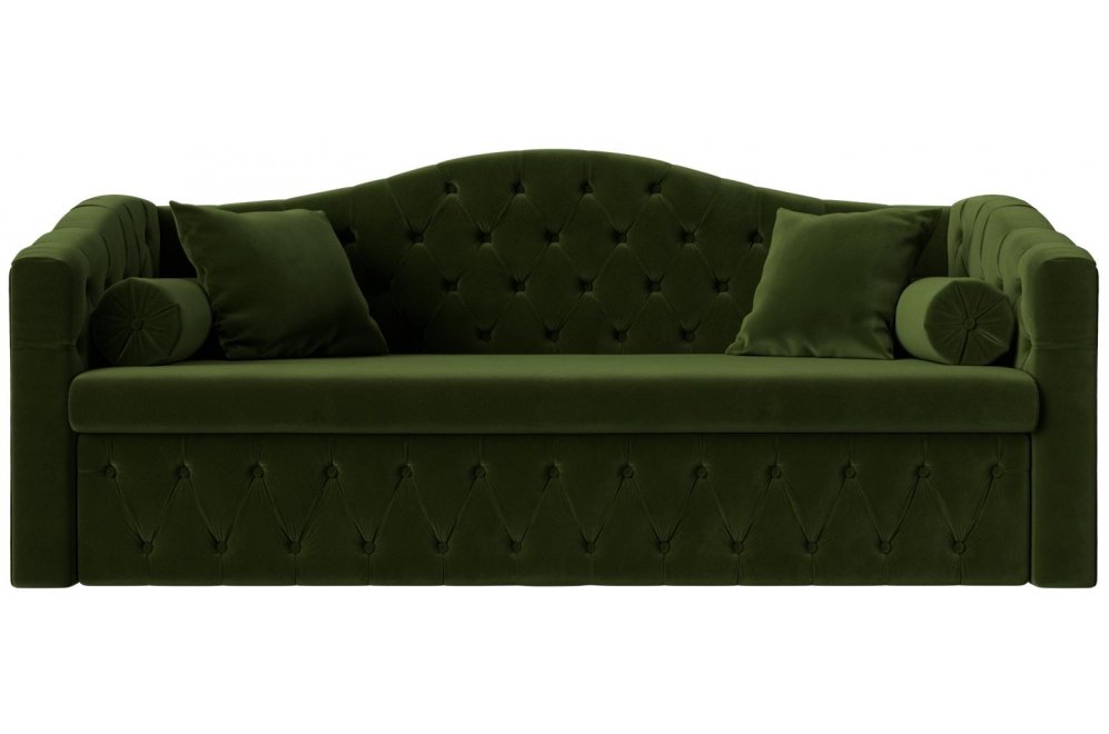 Диван Соната-Софт зеленый микровельвет