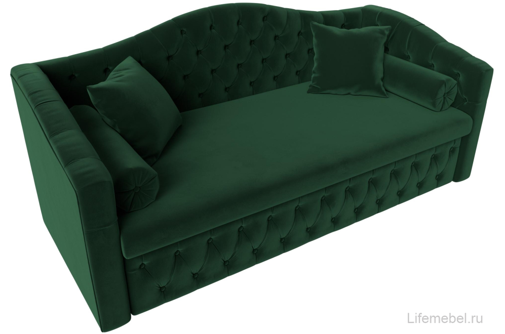 Диван Соната-Софт зеленый велюр