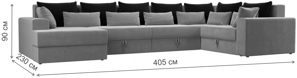 Диван Мэдисон зеленый / бежевый / зеленый велюр