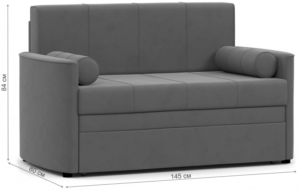 Диван Мелани Р 120 арт. ТД 334 киви 54 велюр ментоловый