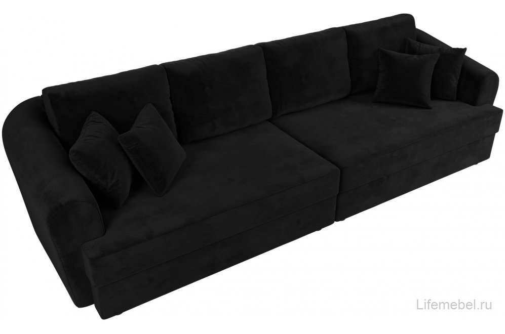 Диван Милтон велюр черный