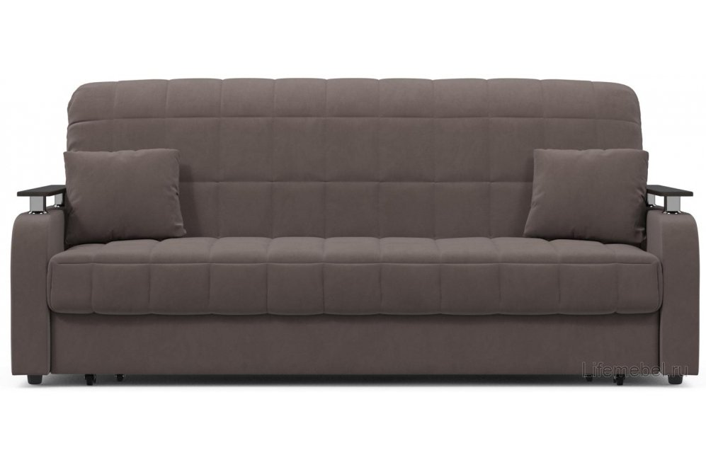 Диван Moon Family 044 180х200 НПБ коричевый велюр 74-14 / венге текстурный