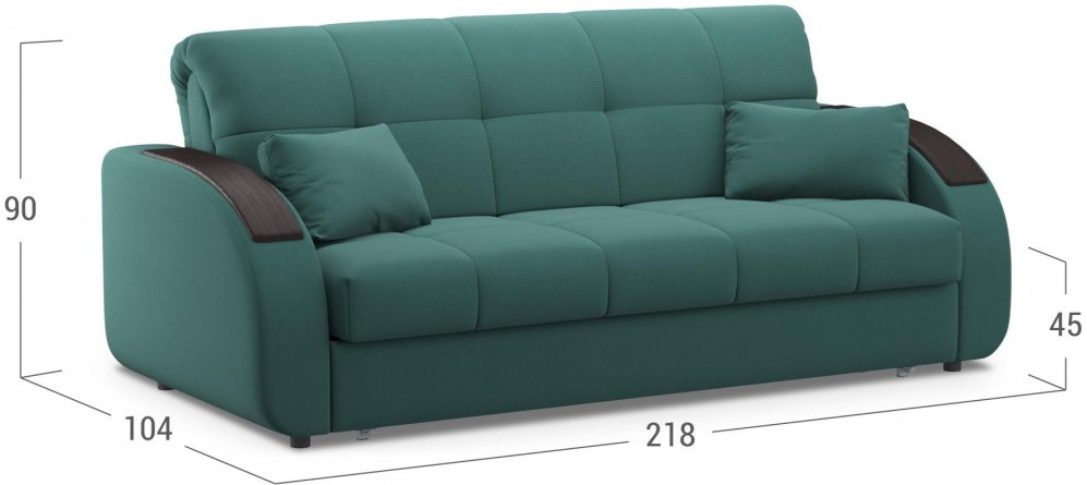 Диван Moon Family 109 218 см с ППУ Н30XL v1+(2)65 н 004790 зеленый