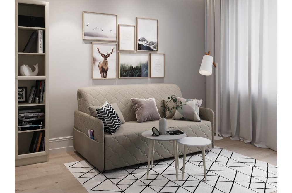 Диван Moon Family 119 / Н30С v1+(2)65 v1 004883 велюр бежевый 74-1