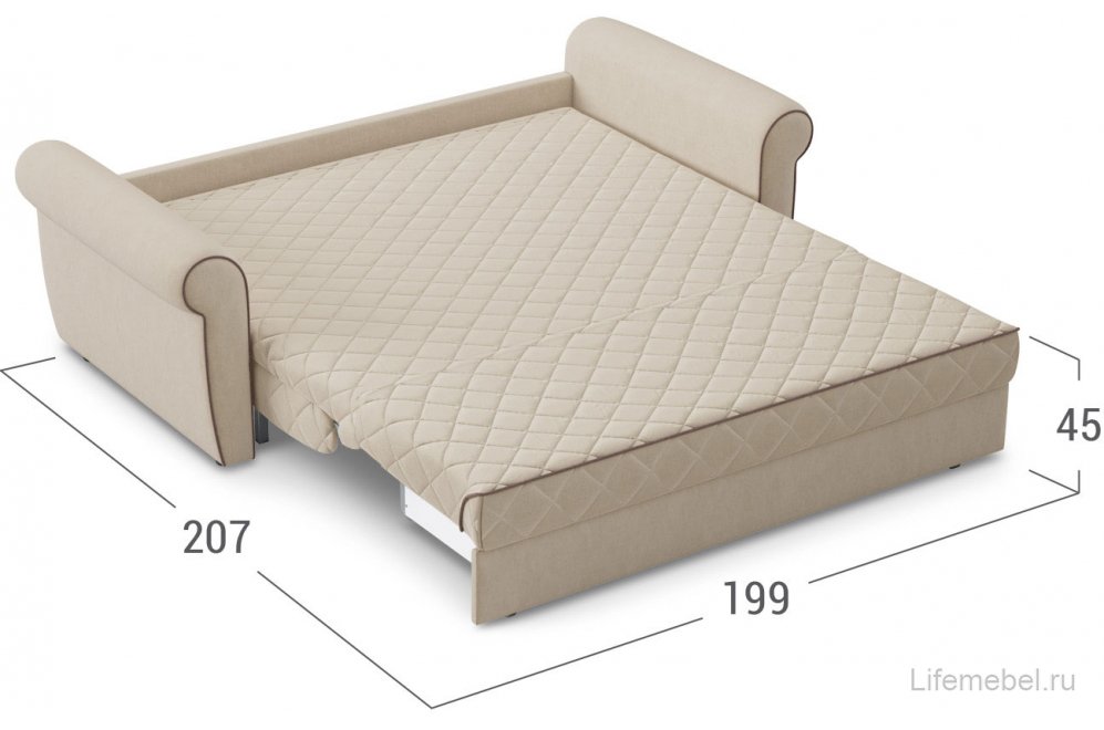 Диван Moon Family 123/Н30Са Lux н+(2)65ан 002660 велюр бежевый 74-1