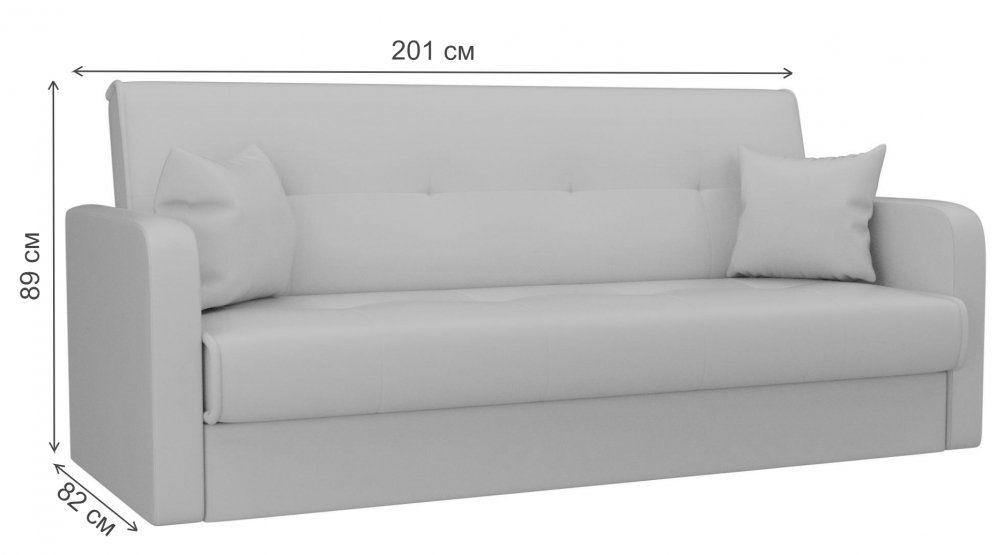 Диван Альта-Софт эко кожа коричневый