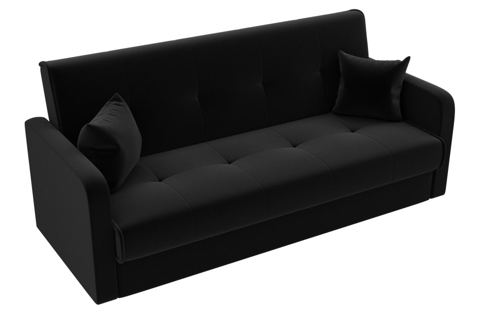 Диван Альта-Софт микровельвет черный