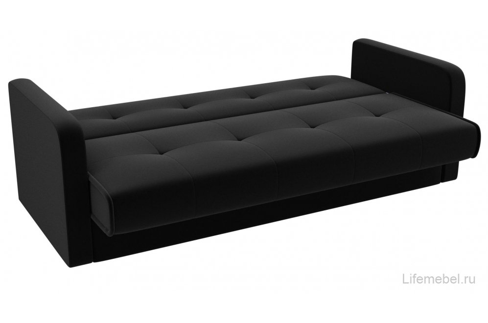 Диван Альта-Софт микровельвет черный