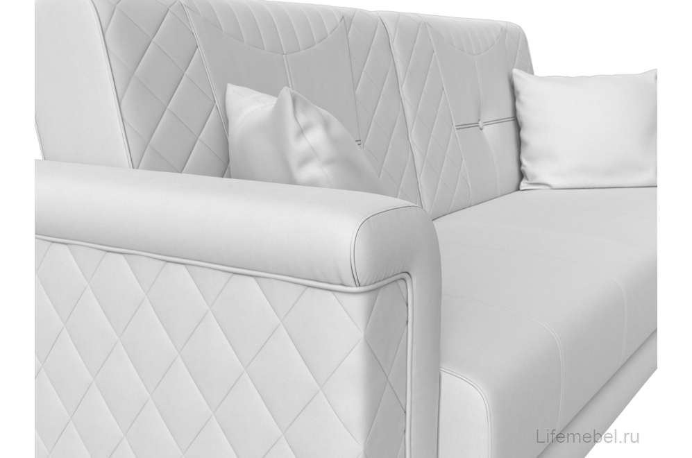 Диван Неаполь белая экокожа