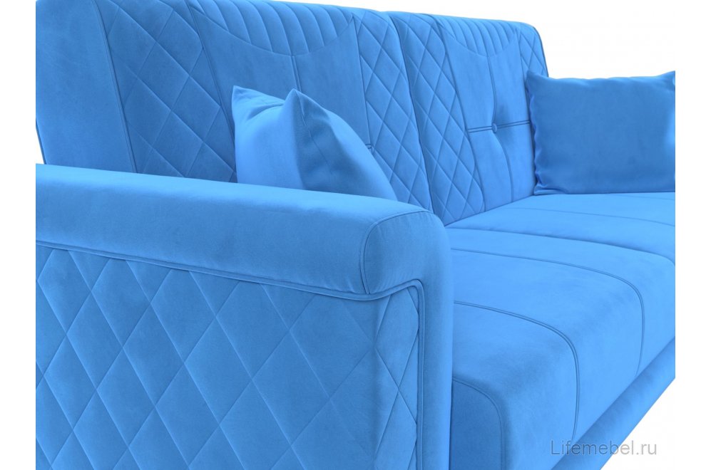 Диван Неаполь голубой велюр