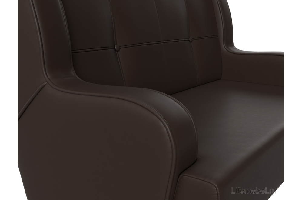 Диван Прайм-Нова коричневая экокожа
