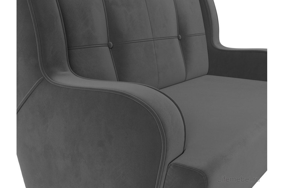 Диван Прайм-Нова серый велюр