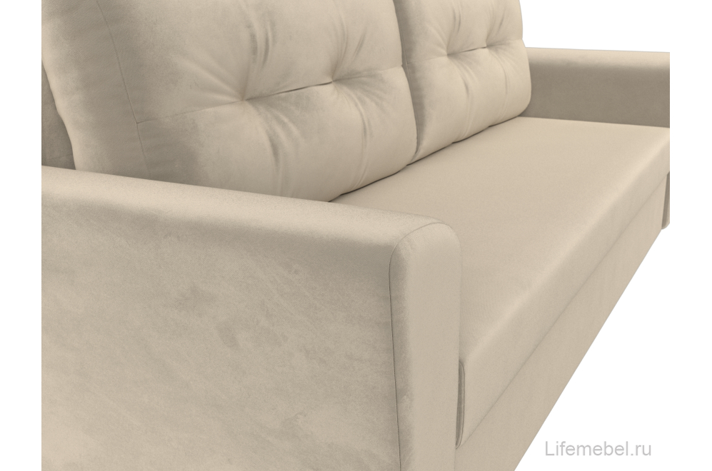Диван Амстердам Лайт бежевый микровельвет