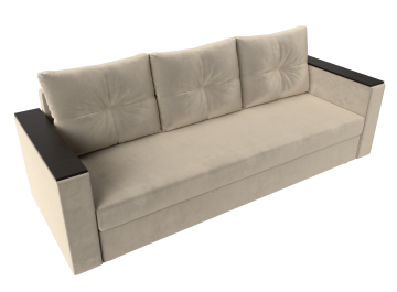 Диван-кровать Атланта без стола бежевый микровельвет