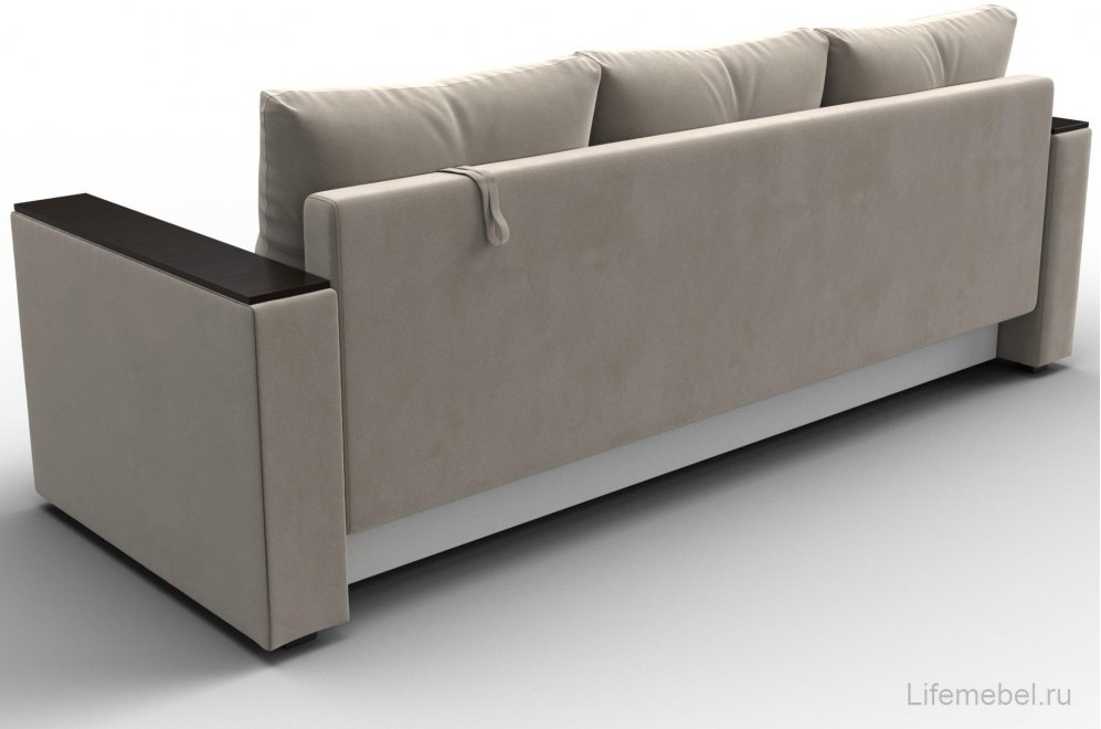 Диван Дельта-Прайм без стола бежевый микровельвет