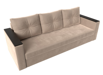 Диван-кровать Атланта без стола бежевый велюр