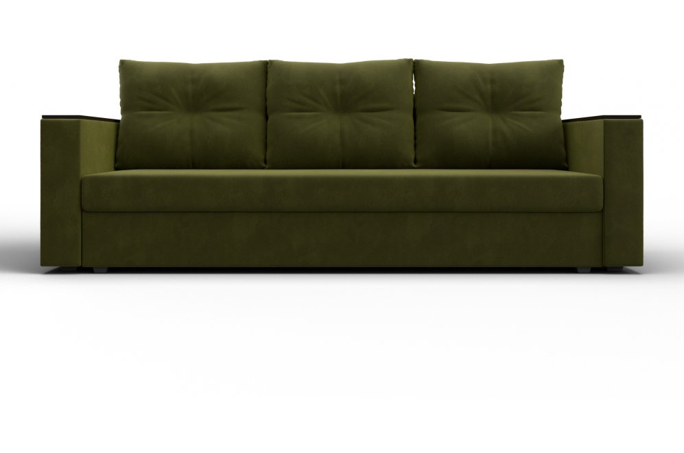 Диван Атланта без стола зеленый микровельвет