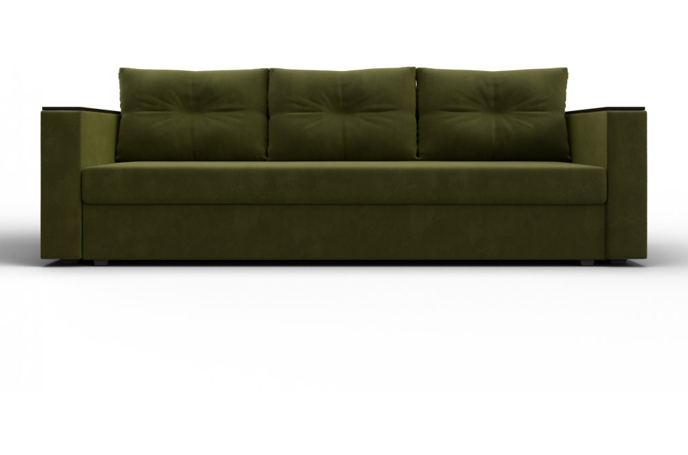 Диван Дельта-Прайм без стола зеленый микровельвет