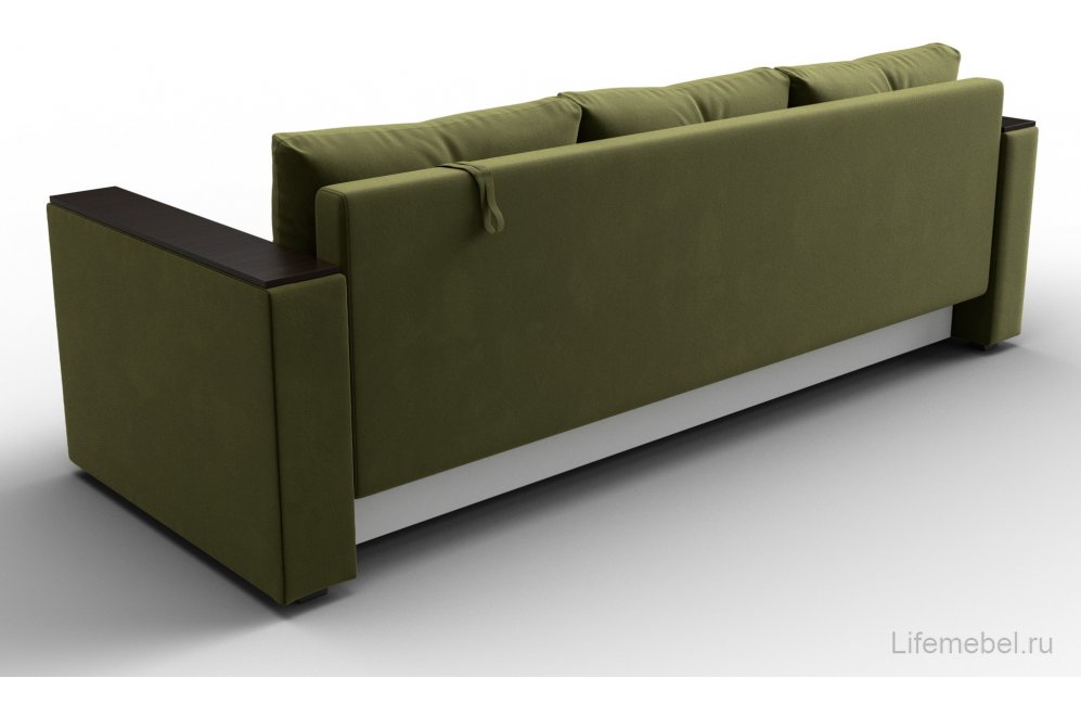 Диван Дельта-Прайм без стола зеленый микровельвет