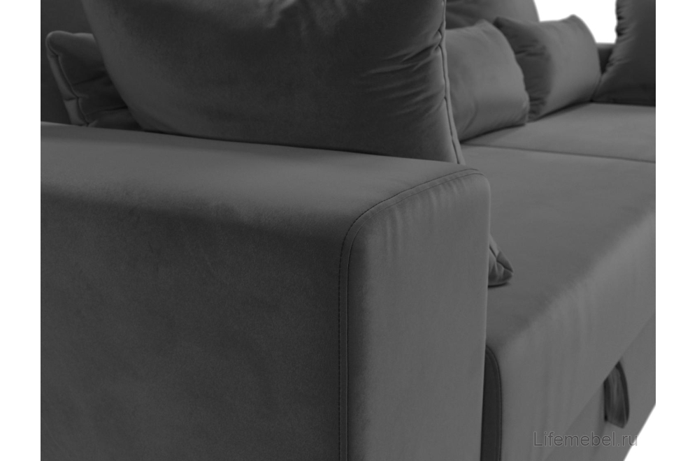 Диван Майами серый велюр