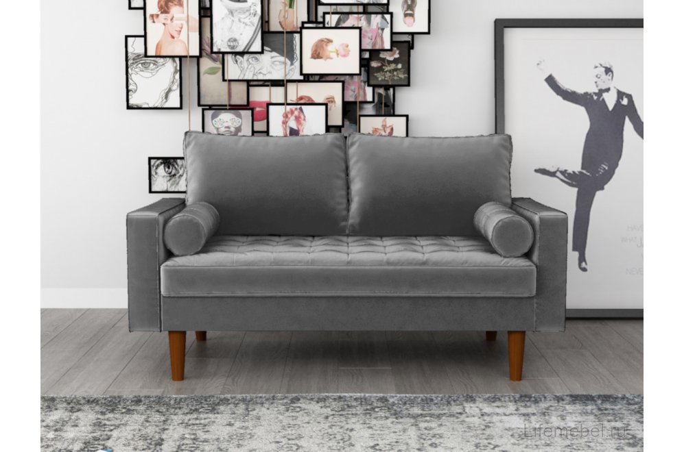 Диван Scott двухместный серый