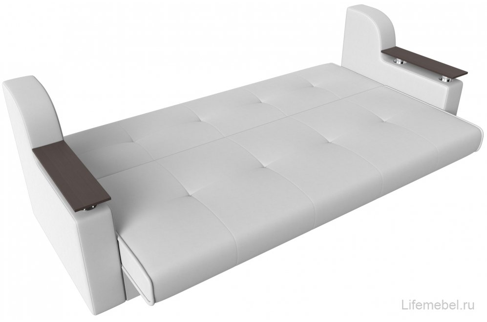 Диван Бравис белая экокожа книжка