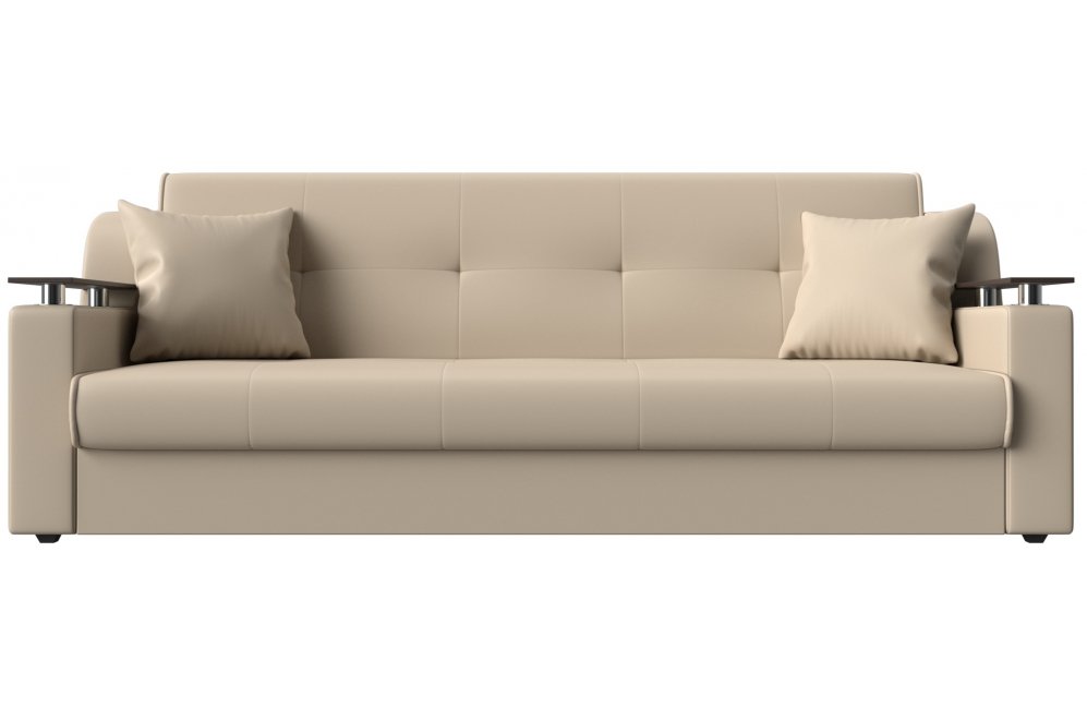 Диван Бравис бежевая экокожа книжка