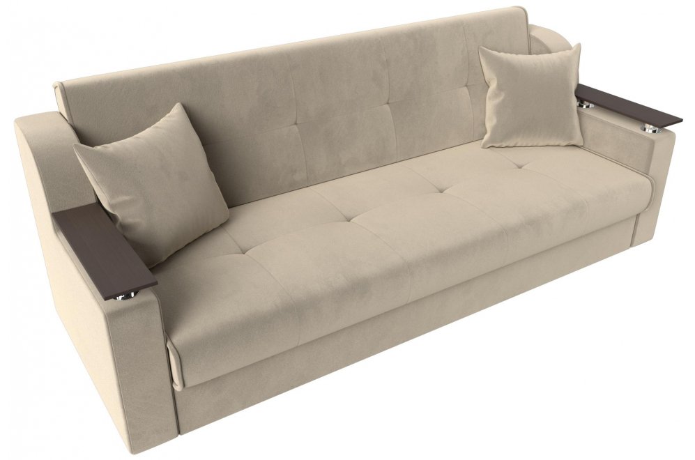 Диван Бравис бежевый микровельвет книжка