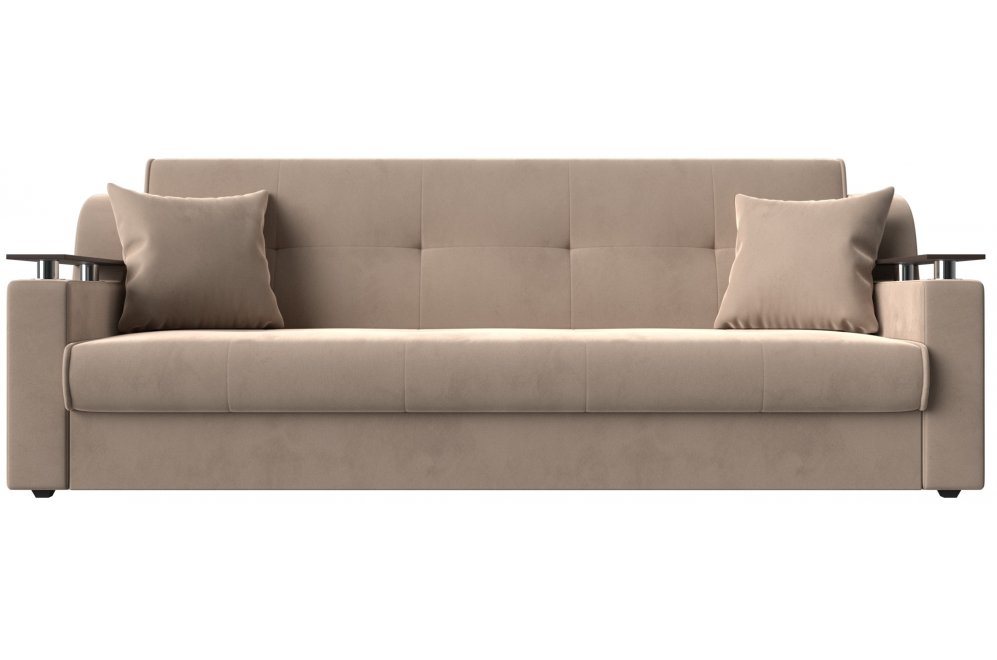 Диван Бравис бежевый велюр книжка