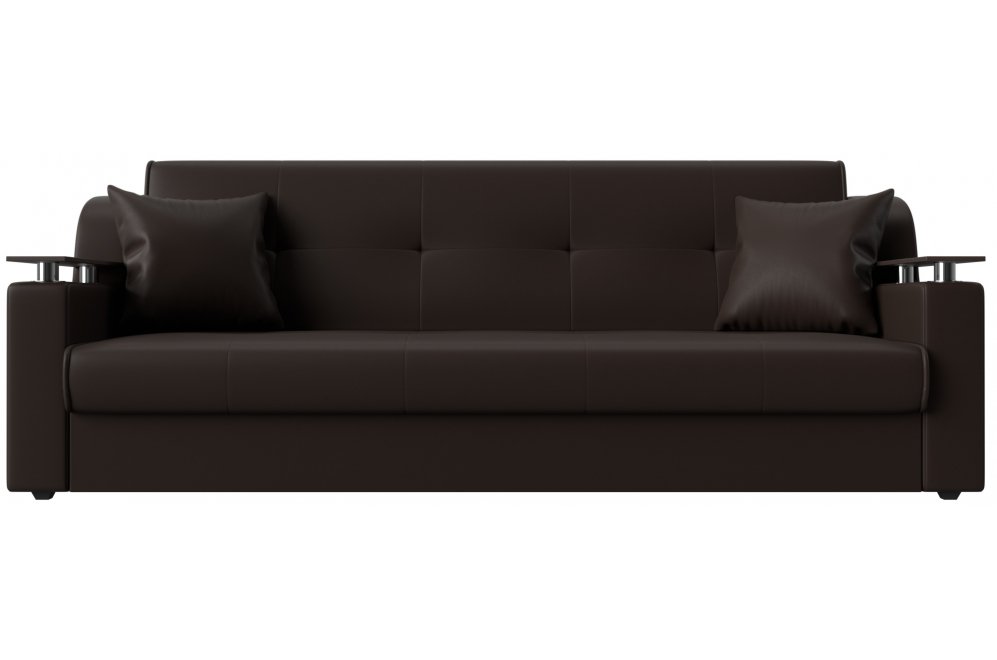 Диван Бравис коричневая экокожа книжка