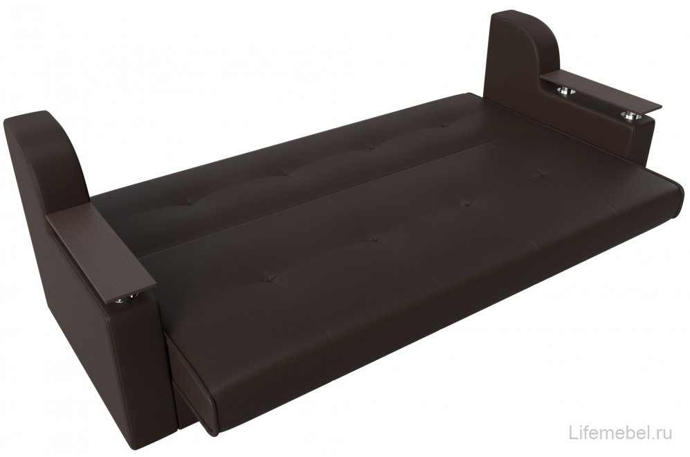 Диван Бравис коричневая экокожа книжка