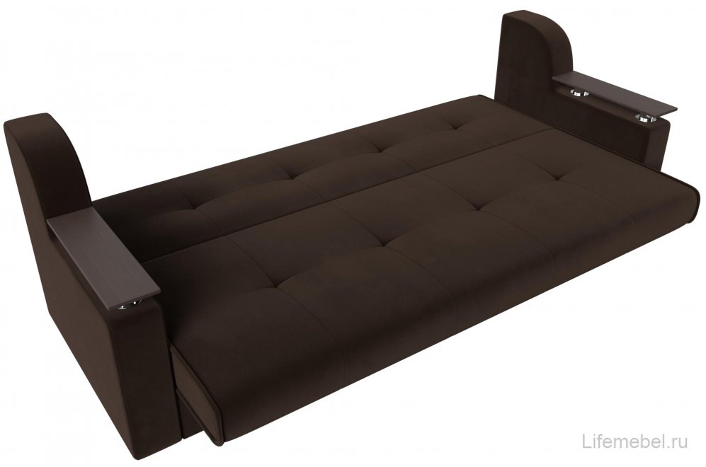 Диван Бравис коричневый микровельвет книжка