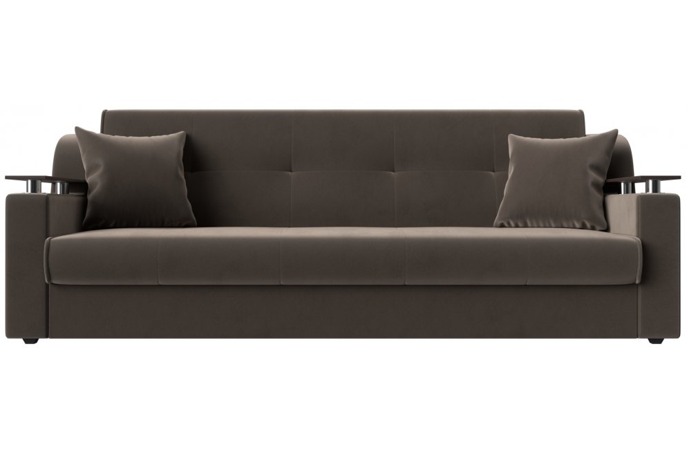 Диван Бравис коричневый велюр книжка