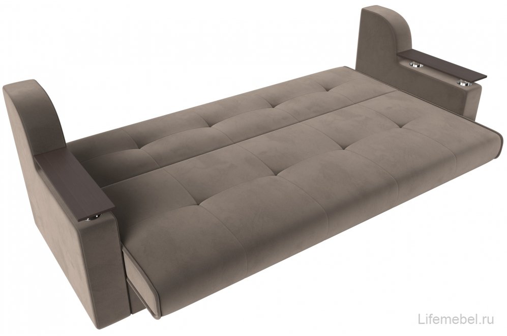Диван Бравис коричневый велюр книжка