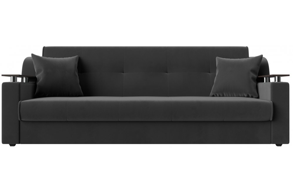 Диван Бравис серый велюр книжка