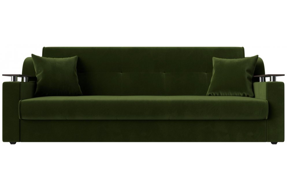 Диван Бравис зеленый микровельвет книжка