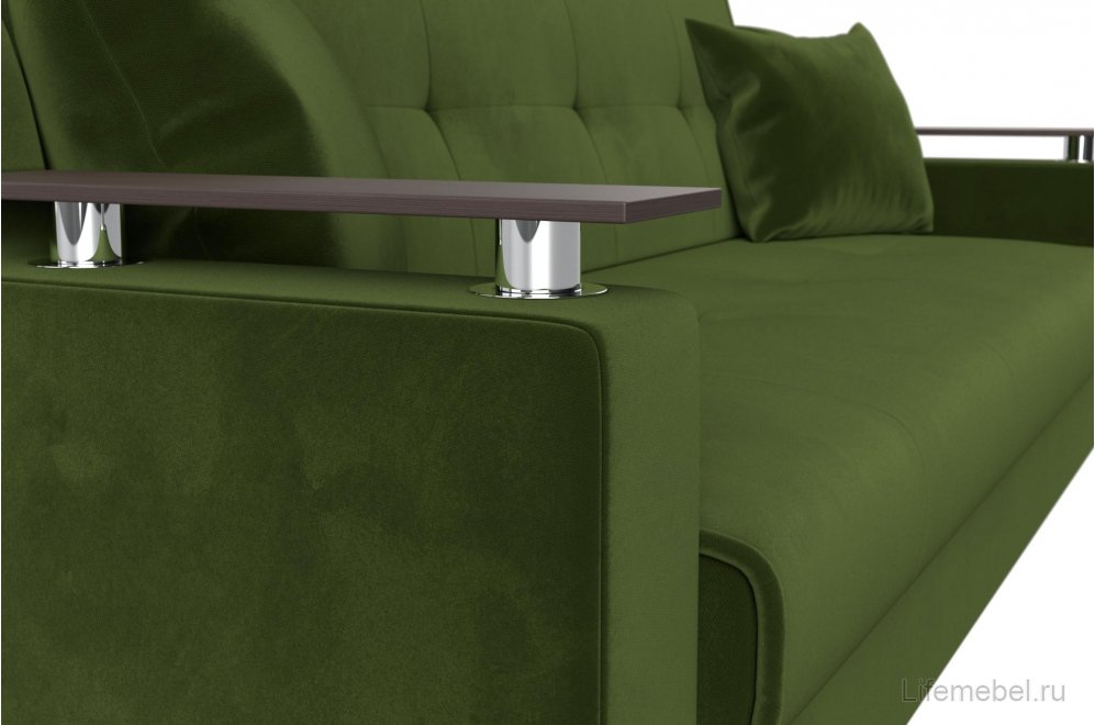 Диван Бравис зеленый микровельвет книжка