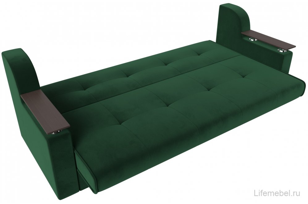 Диван Сенатор зеленый велюр книжка