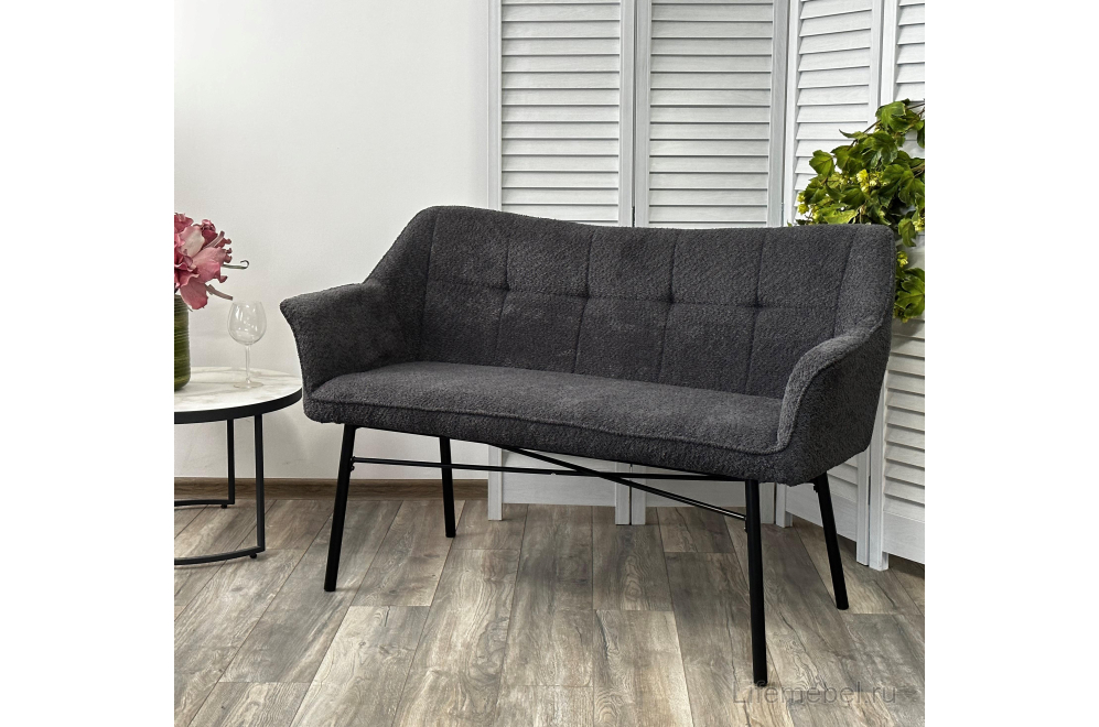 Диван Bergamo UF998-16 букле темно-серый