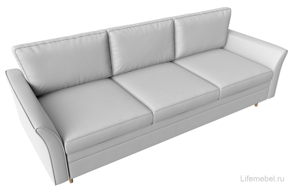 Диван Цезара еврокнижка экокожа белый