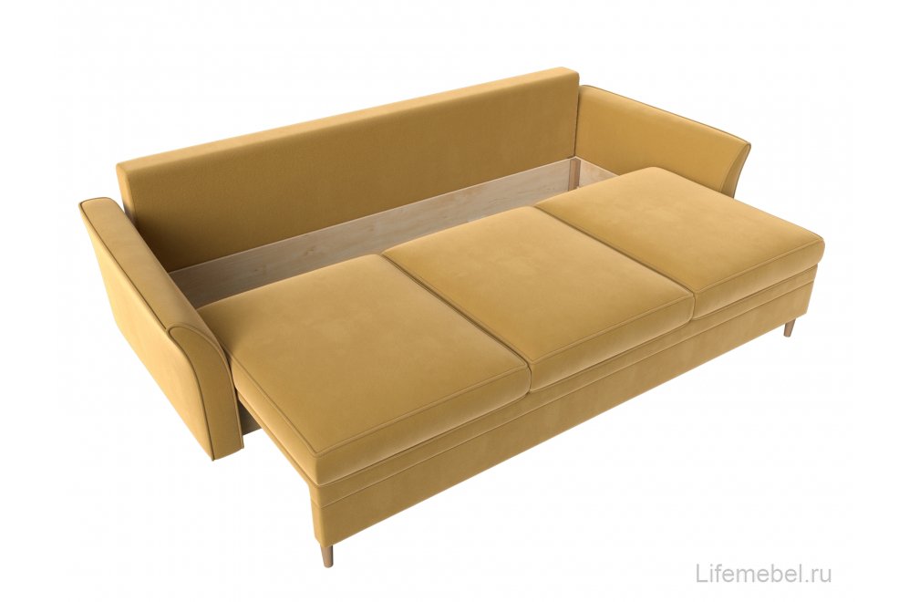 Диван София микровельвет желтый
