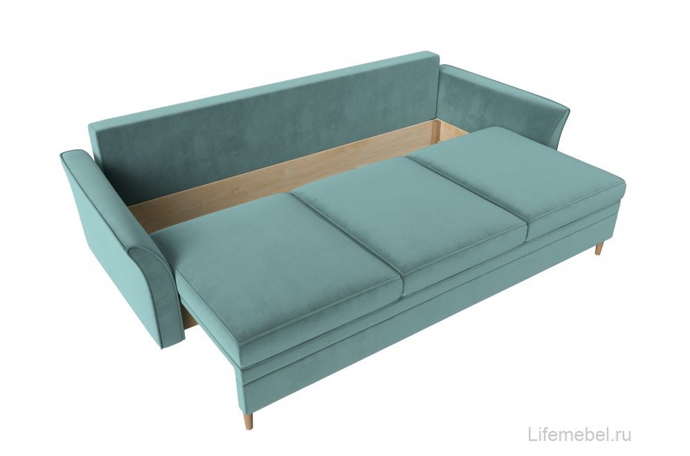 Диван София велюр бирюзовый