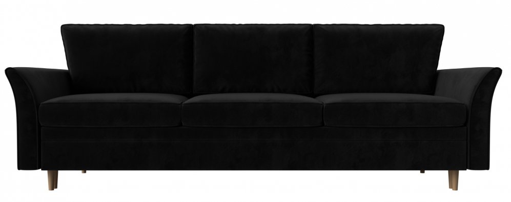 Диван София велюр черный