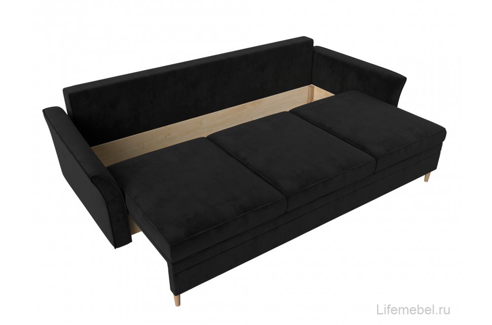 Диван София велюр черный