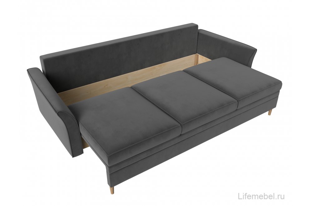 Диван София велюр серый