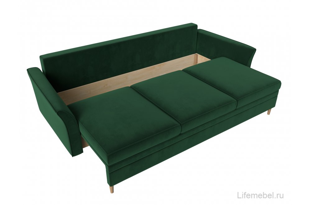 Диван София велюр зеленый